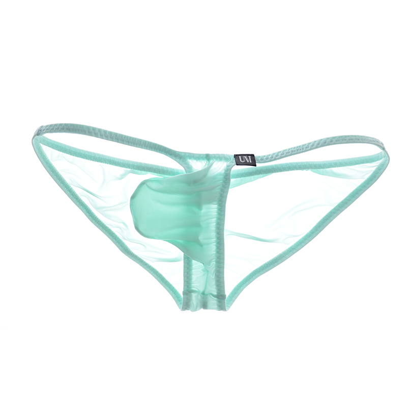 Pouch Boxer Pouch - 남성용 섹시 실크 버튼 브리프 속옷