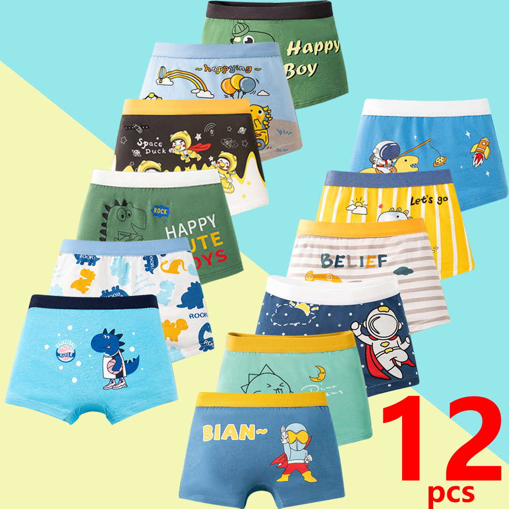 Multi Pack Underwear - 1/4/8/12 Pcs/pack 소년 복서 팬티 어린이