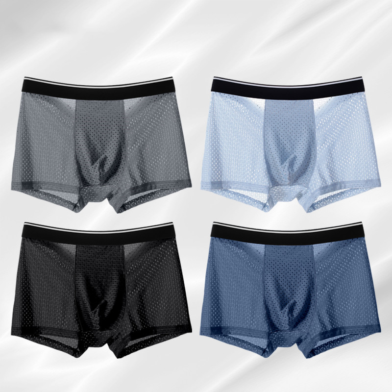 8 개/몫 남자 팬티 얼음 실크 남성 속옷 통기성 여름 - Multi Pack Underwear 리뷰 및 가격