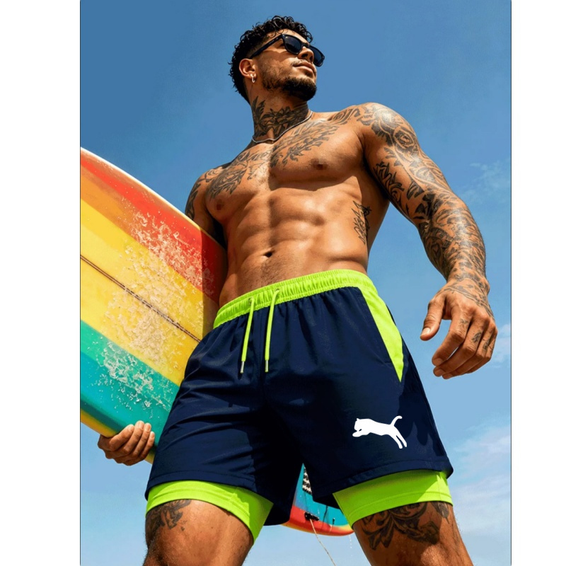 2026 남성용 퀵 드라이 샤크 레터 프린트 경량 비치 - Compression Shorts Athletes 리뷰 및 가격