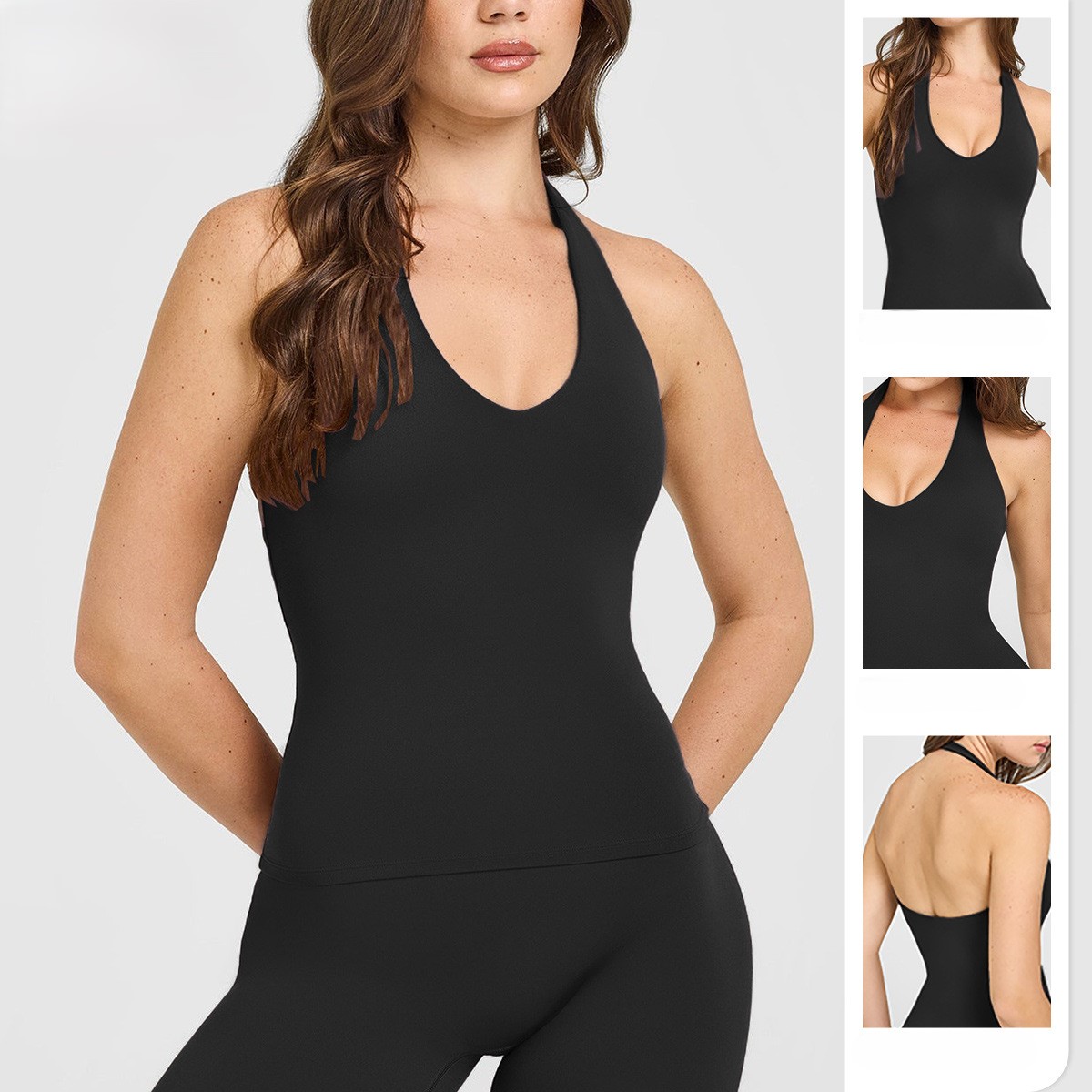 네이키드 필 홀터넥 요가 스포츠 브라 오픈 백 러닝 크 - Suspender Tank Top 리뷰 및 가격