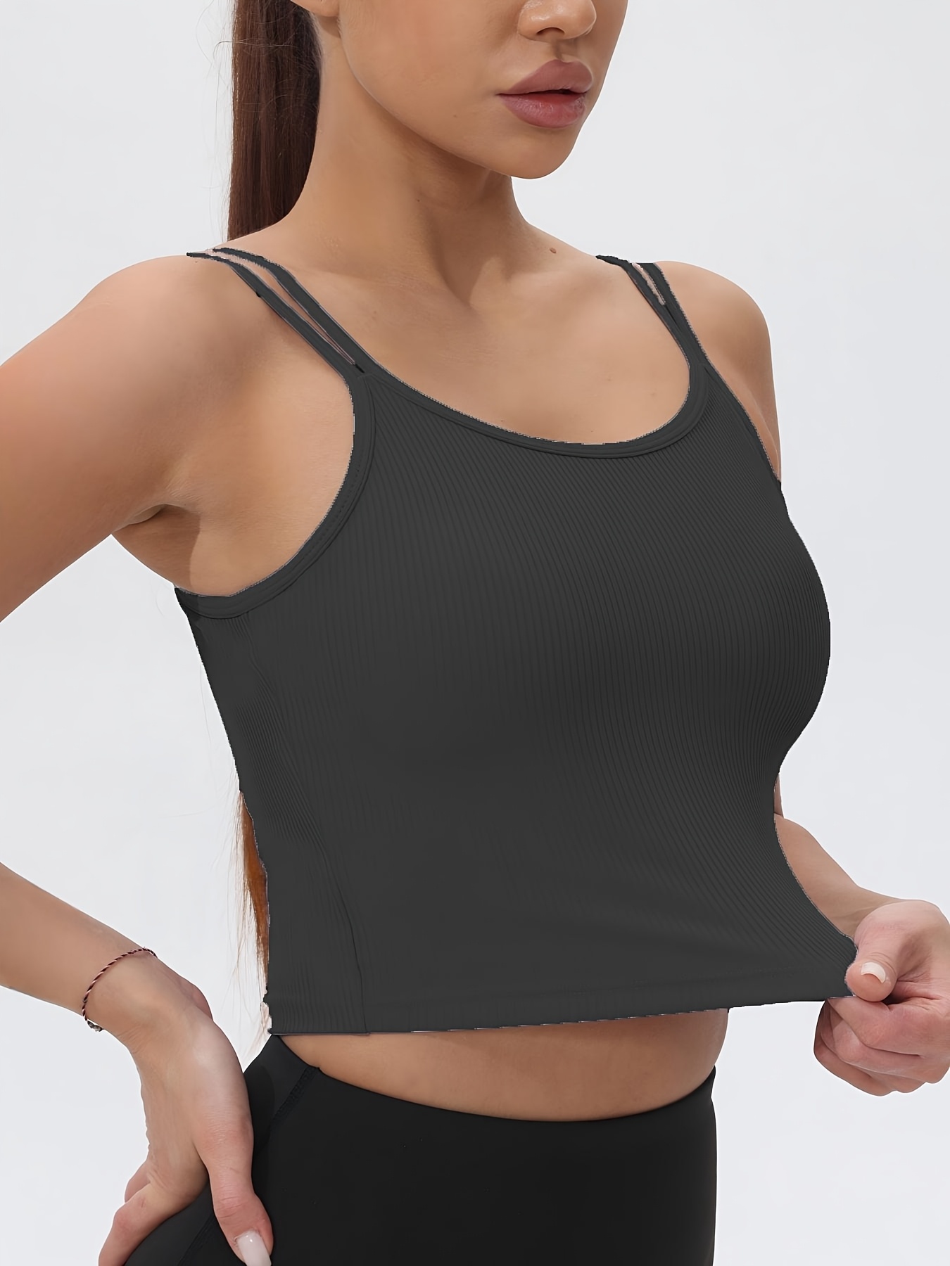 Fitfemme 여성용 골지 민소매 크롭 스포츠 탱크탑 - Tank Top Ribbed 리뷰 및 가격